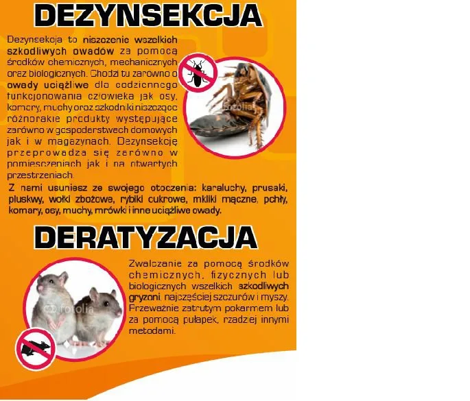 Zwalczanie Pluskwy domowej, Dezynfekcja, Dezynsekcja, Deratyzacja