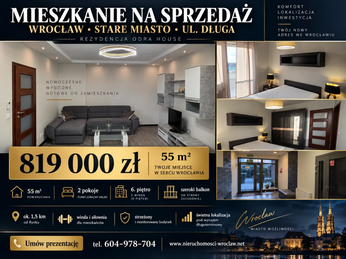 Sprzedam apartament z tarasem Wrocław Stare Miasto — zdjęcie 6