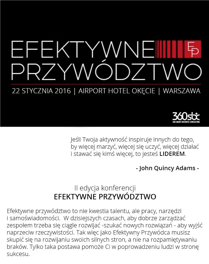 Efektywne przywództwo w biznesie - Konferencja Warszawa